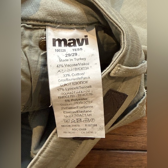 Mavi TESS high rise skinny Womans Jeans light green/gray 29/29 - Picture 5 of 8
